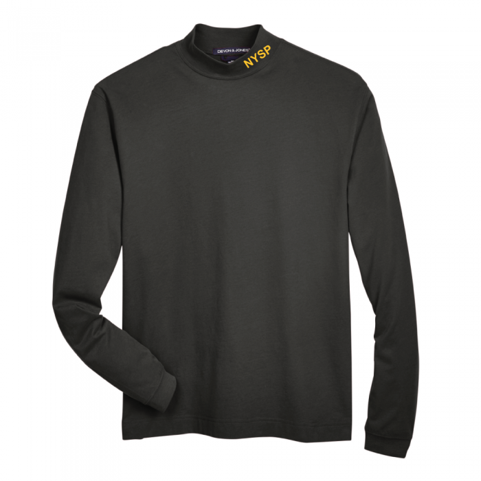 Download Black Cotton Jersey Mock Turtleneck - NYSTF